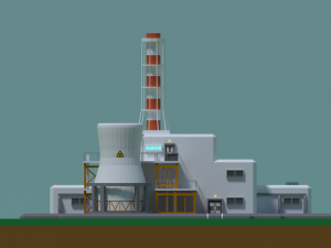 Nuclear station 3D Model