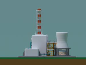 Nuclear station 3D Model
