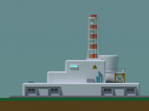 Nuclear station 3D Model