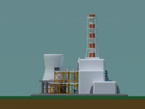Nuclear station 3D Model