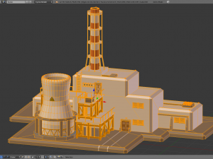 Nuclear station 3D Model