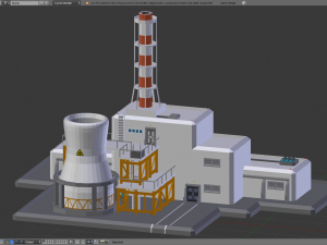 Nuclear station 3D Model