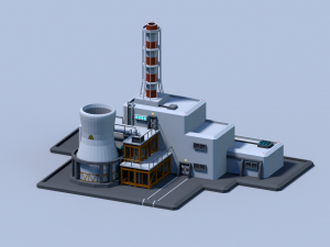 Nuclear station 3D Model