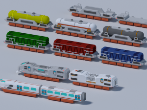 Maglev train Model 3D