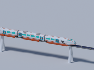 Maglev train Model 3D