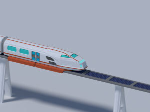 Maglev train Model 3D