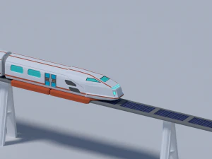 Maglev train 3D Model