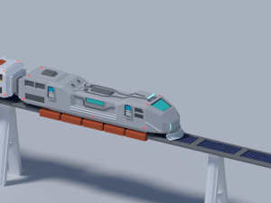 Maglev train Model 3D