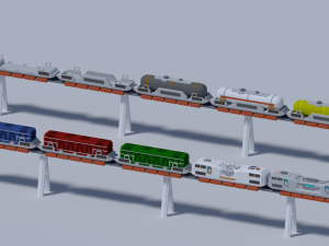 Maglev train Model 3D