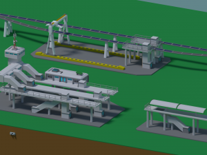 Maglev train Model 3D