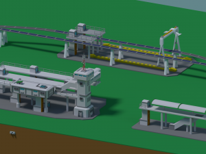 Maglev train Model 3D