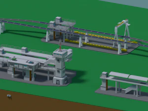 Maglev train 3D Model