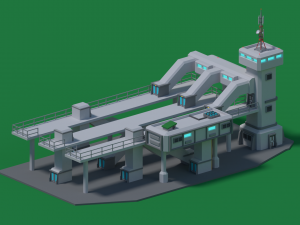 Maglev train Model 3D