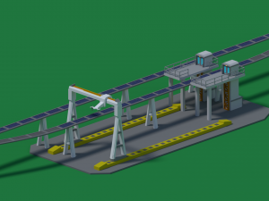Maglev train Model 3D