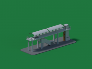 Maglev train Model 3D