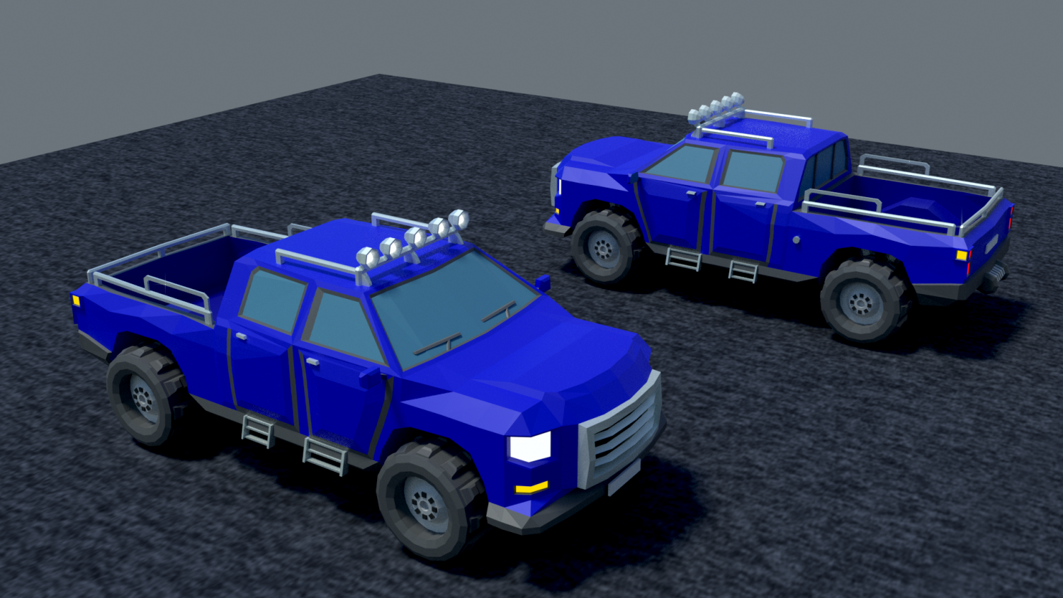Pickup Free low-poly Free 3D Model in Truck 3DExport
