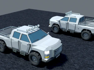 पिकअप फ्री लो-पॉली 3D मॉडल