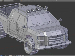 पिकअप फ्री लो-पॉली 3D मॉडल