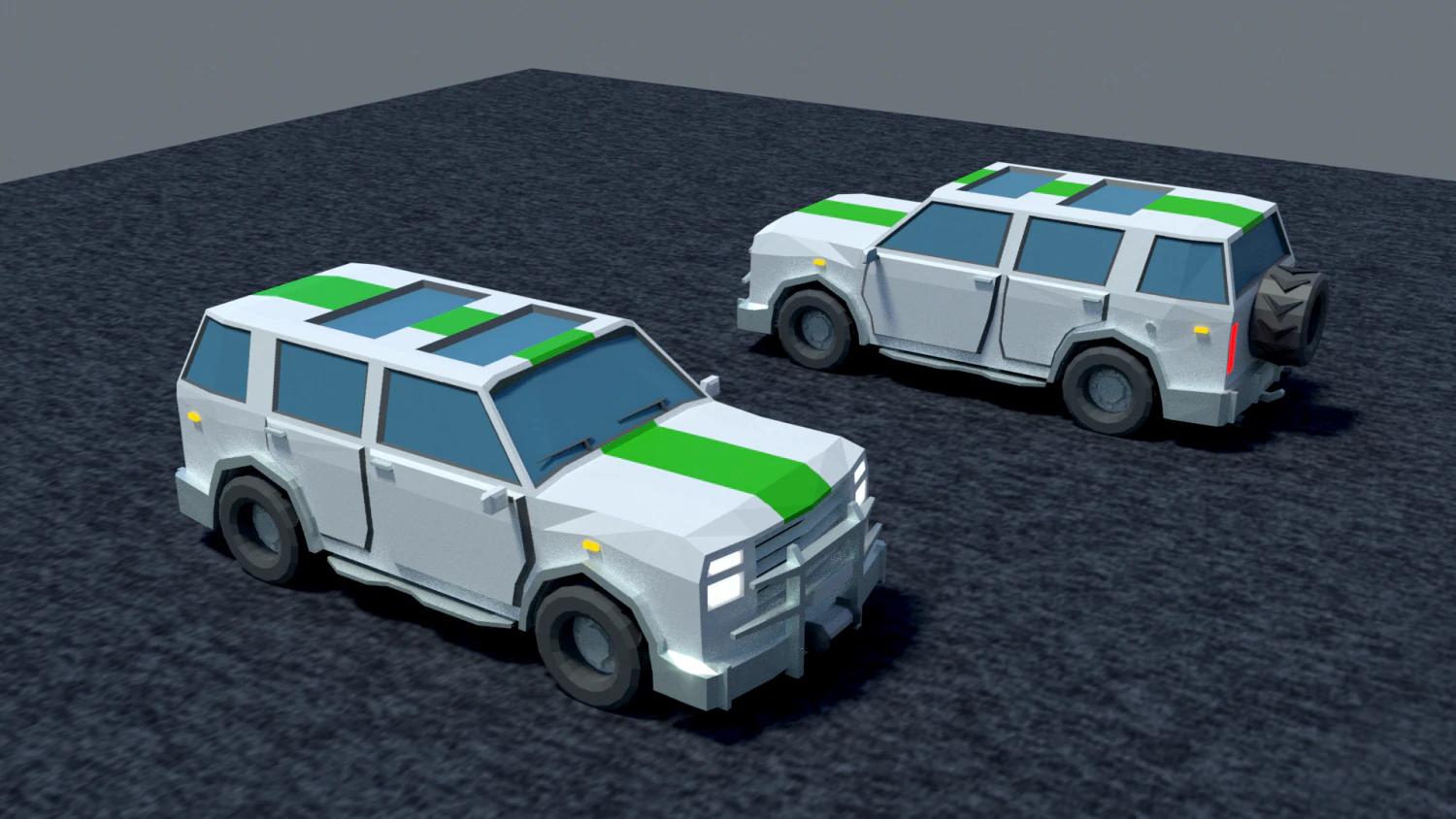 Jeep cra low-poly 3D Model .c4d .max .obj .3ds .fbx .stl .blend