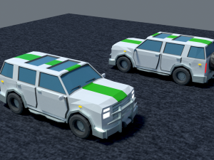 Jeep cra low-poly Modelo 3D