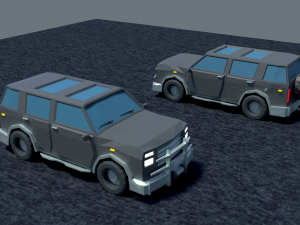 Jeep cra low-poly 3D Модель