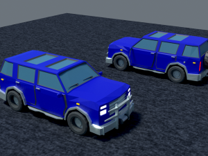 Jeep cra low-poly 3D Модель