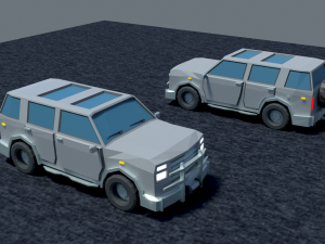 Jeep cra low-poly 3D Модель