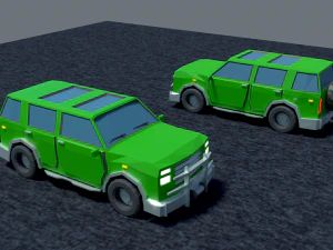 Jeep cra low-poly 3D Model