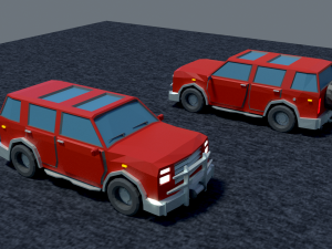 Jeep cra low-poly 3D Модель