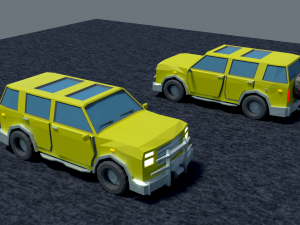 Jeep cra low-poly 3D Модель