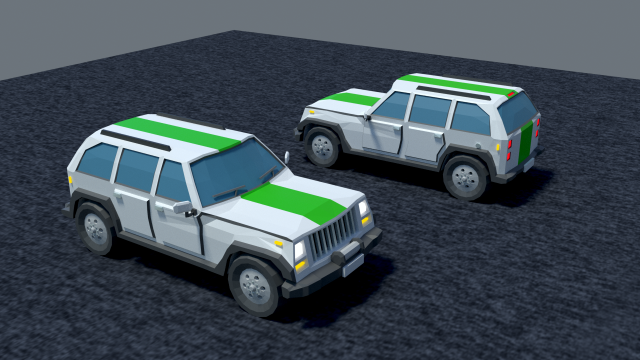 Jeep cra low-poly 3D मॉडल .c4d .max .obj .3ds .fbx .stl .blend 
