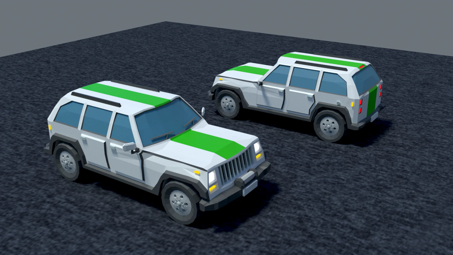 Jeep cra low-poly 3D Model .c4d .max .obj .3ds .fbx .stl .blend 