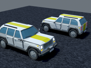 Jeep cra low-poly 3D मॉडल