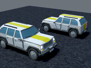 Jeep cra low-poly 3D Model