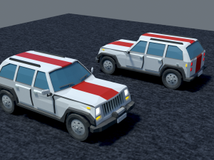Jeep cra low-poly 3D मॉडल