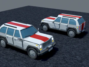 Jeep cra low-poly 3D Model