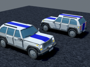 Jeep cra low-poly 3D मॉडल
