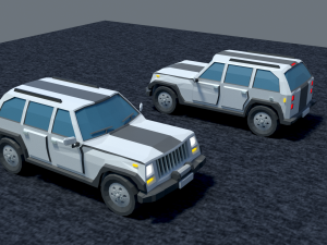 Jeep cra low-poly 3D मॉडल