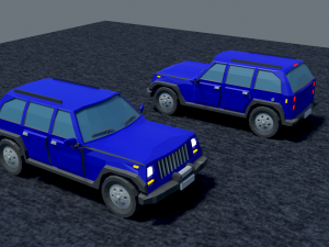 Jeep cra low-poly 3D मॉडल