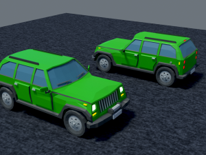Jeep cra low-poly 3D मॉडल
