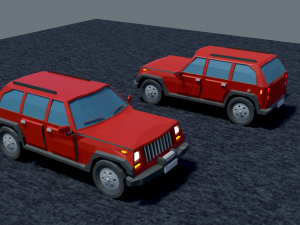 Jeep cra low-poly 3D मॉडल