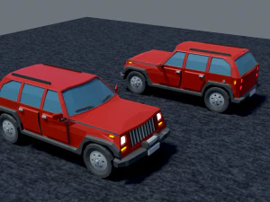 Jeep cra low-poly 3D Model