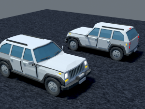 Jeep cra low-poly 3D मॉडल