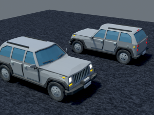 Jeep cra low-poly 3D मॉडल