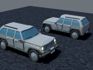 Jeep cra low-poly 3D Model