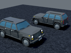 Jeep cra low-poly 3D मॉडल
