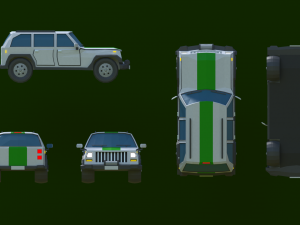Jeep cra low-poly 3D मॉडल