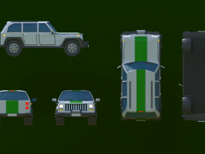 Jeep cra low-poly 3D Model