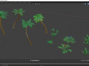 Tropical plants 3D Model
