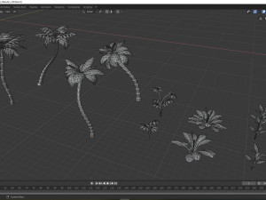 Tropical plants 3D Model